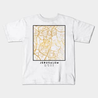 JERUSALEM ISRAEL PALESTINE CITY STREET MAP ART Kids T-Shirt